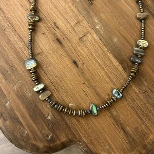 Silpada Gold and Brown Bohemian Necklace